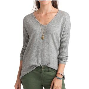 Vineyard Vines Deep V Neck Wool Cashmere Navy Blue Sweater Size XL